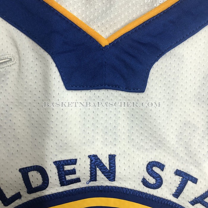 Maillot Golden State Warriors Stephen Curry NO 30 Association Authentique Blanc